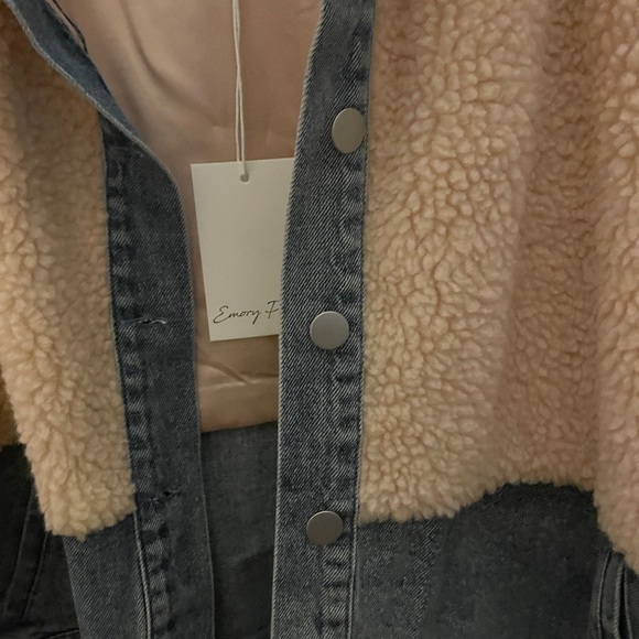 Brand new color block Sherpa and denim jacket - Picture 5 of 7